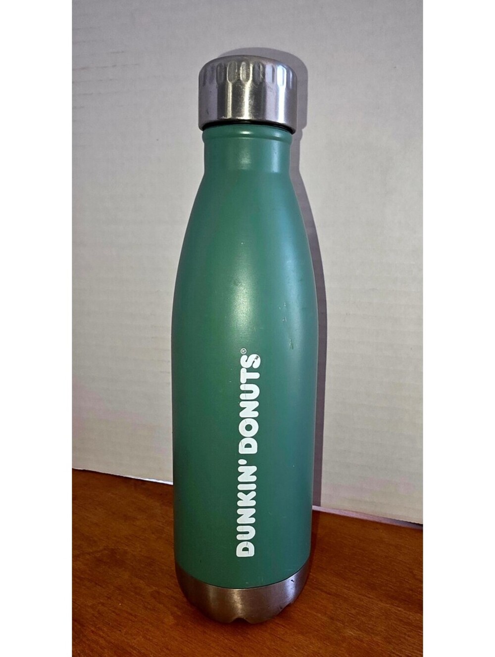 Dunkin' Donuts stainless steel water bottle green
